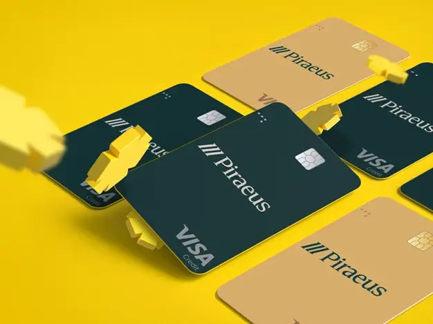 yellows μαζί με κάρτες της τράπεζας Πειραίως